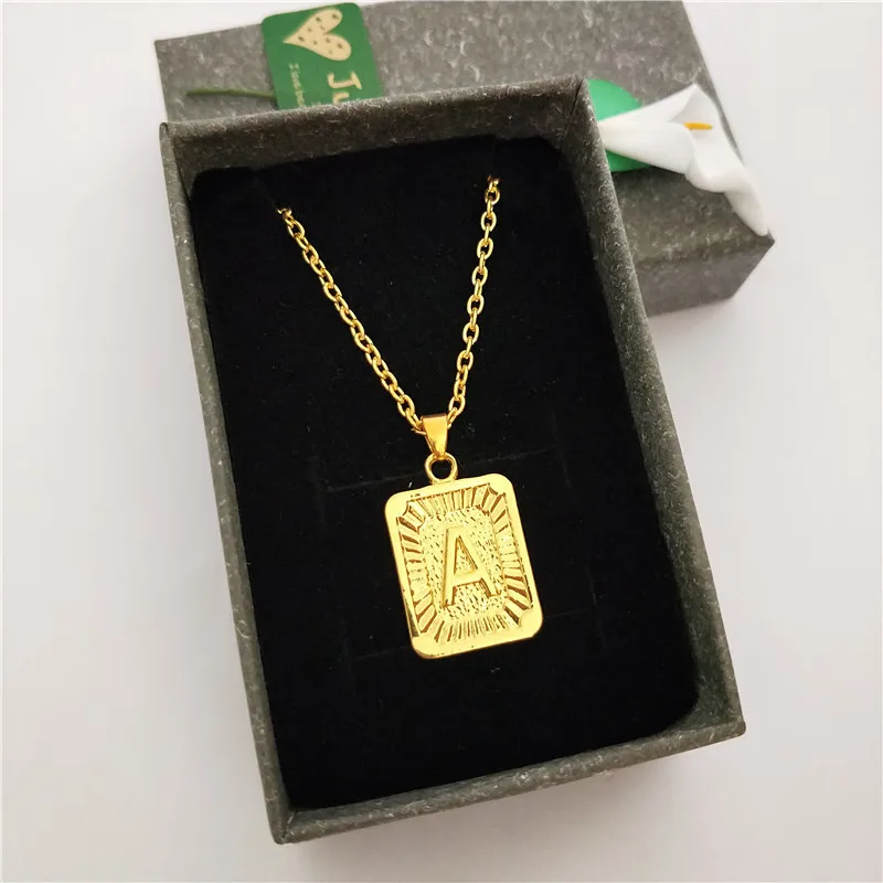 Ожерелье с надписью A-Z Initial для женщин и мужчин готические ювелирные изделия