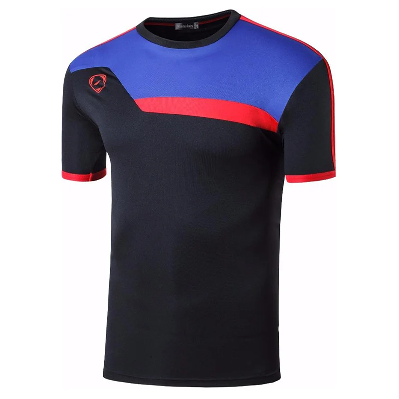 

jeansian Men's Sport Tee Shirt Tshirt T-shirts Tops Running Gym Fitness Workout Football Short Sleeve Dry Fit LSL073 Black2