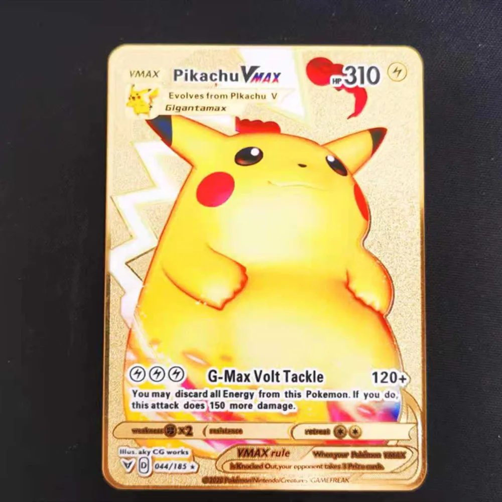 Juego de cartas de Pok&eacute;mon de Metal para ni&ntilde;os, colecci&oacute;n de juguetes de Anime, regalo de Navidad, Mewtwo GX MEGA V & Vmax-2