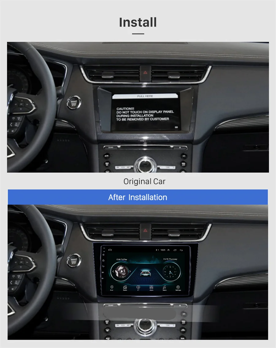 Фото 9-дюймовое автомобильное GPS-радио Android 10 H1+16G для Ford Taurus 2015-2018 гг. №2