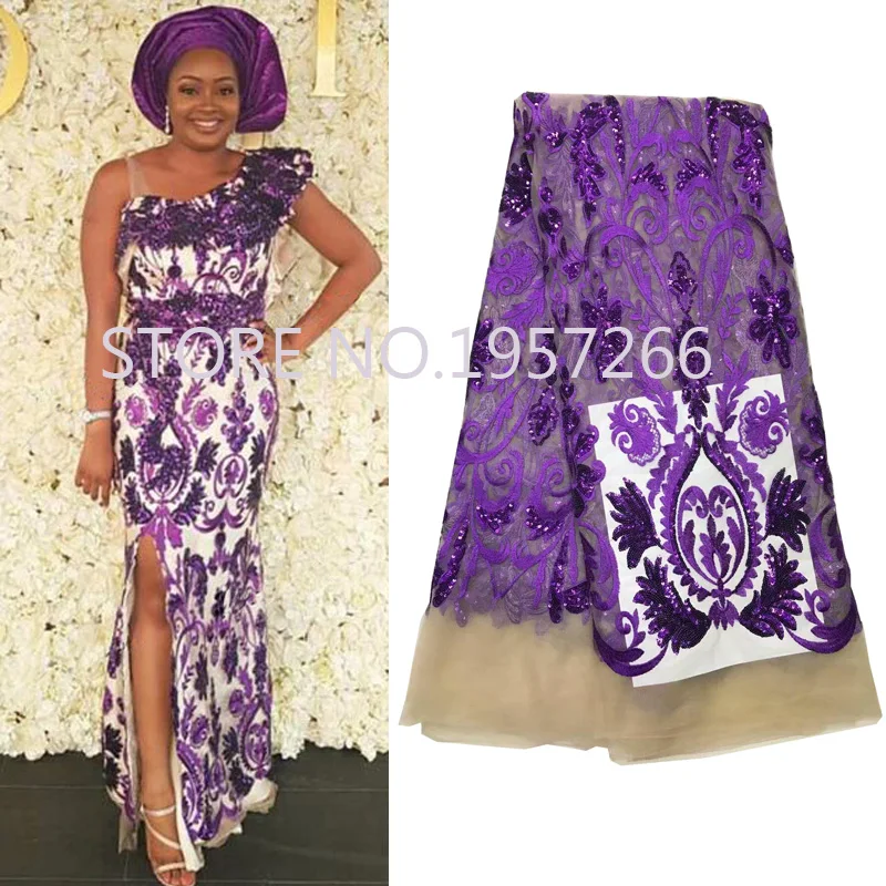Золотые блестки s кружево для платья Aso Ebi Африканское высококачественное