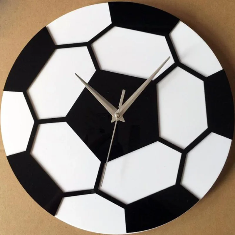 Настенные часы сделай сам с изображением футбольного мяча домашние декоративные