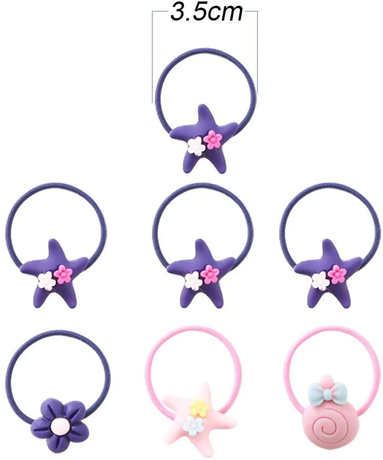 2 шт. эластичная резинка для волос конский хвост милая цветная шапка в форме