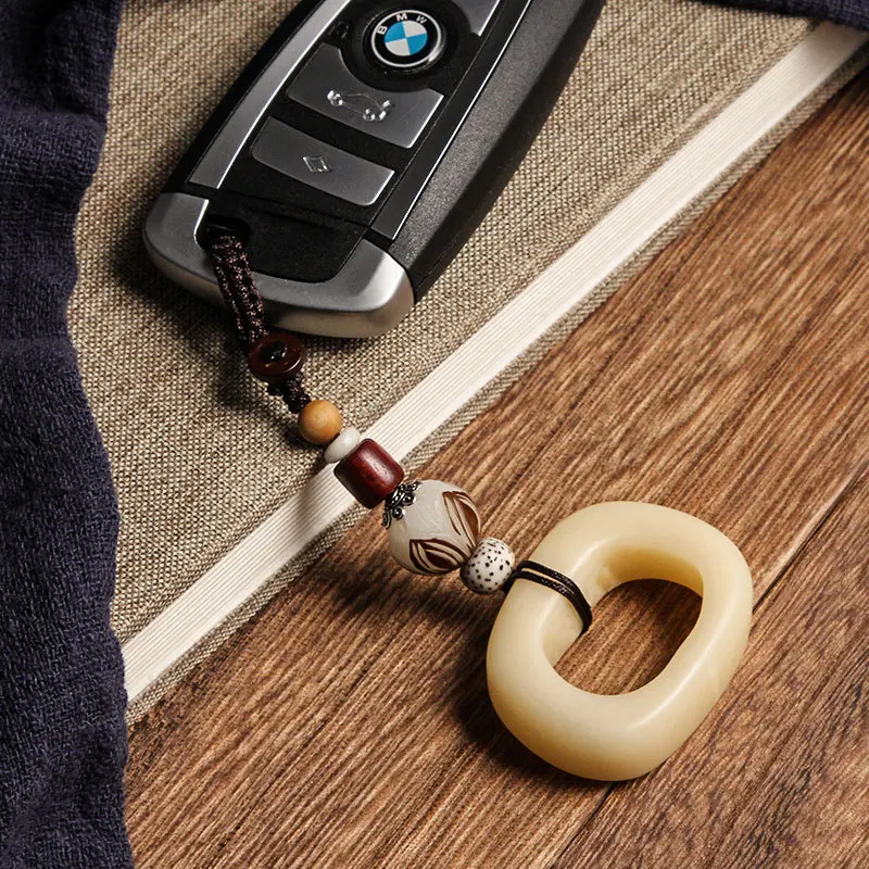 Корова кости безопасной пряжкой Автомобильный ключ кулон Бодхи брелок для