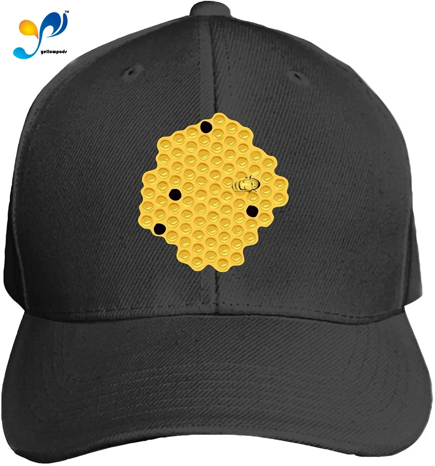 

Customized Unisex Trucker Baseball Cap Adjustable Honeycomb Bee Peaked Sandwich Hat