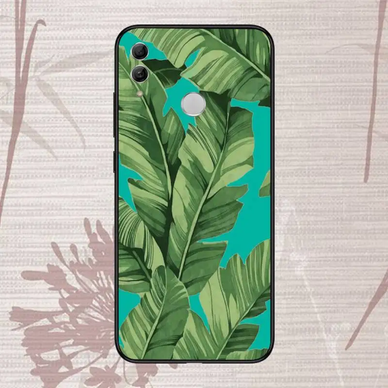 

Summer Banana Leaf Phone Case For Huawei Honor 7C 7A 8X 8A 9 10 10i Lite 20 NOVA 3i 3e