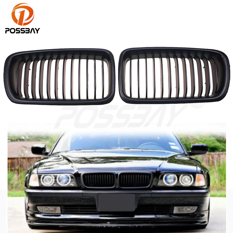 Решетка радиатора переднего бампера POSSBAY матовая черная решетка для BMW серий 7 E38