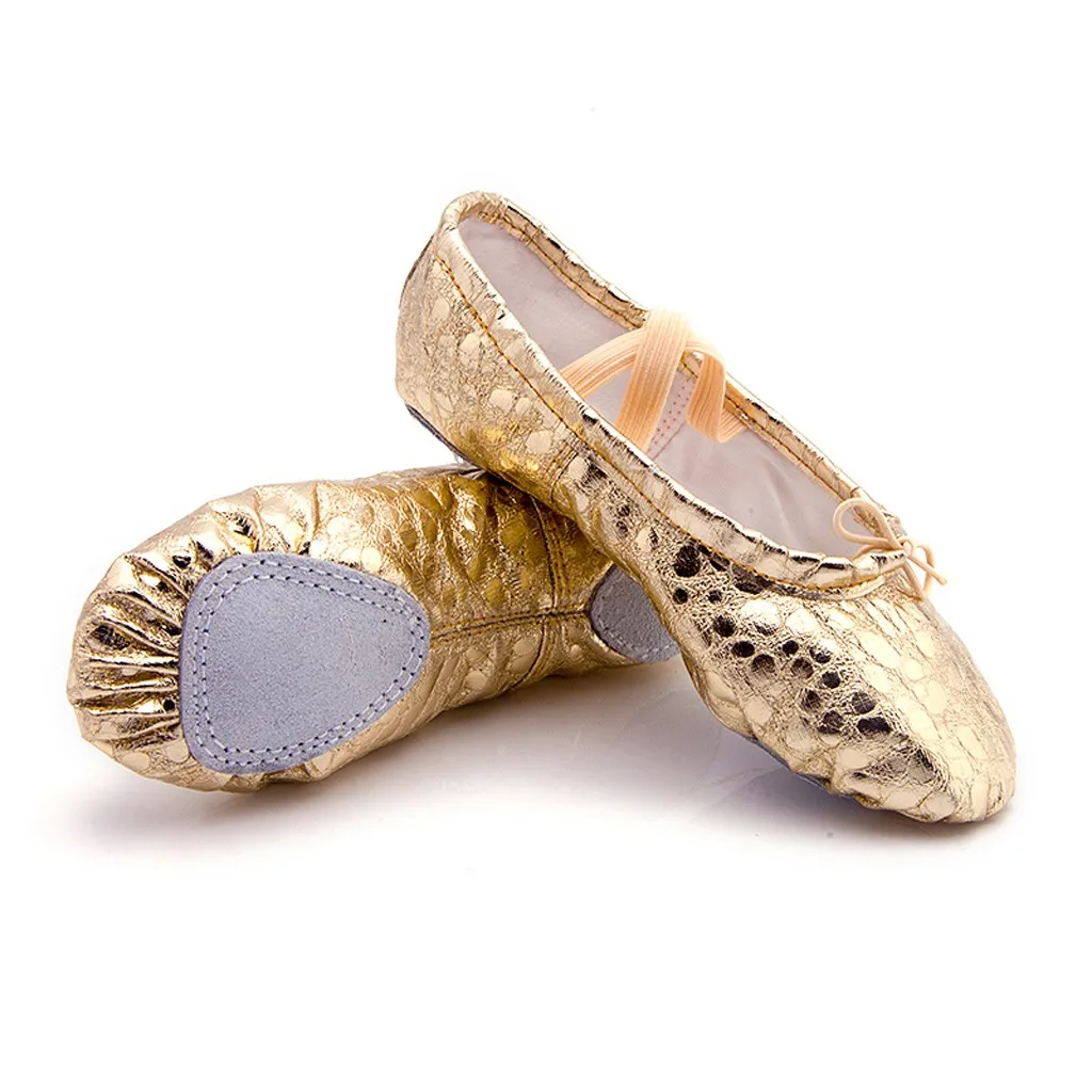 Балетки для девочек танцевальные туфли с лентой сатиновые тапочки обувь