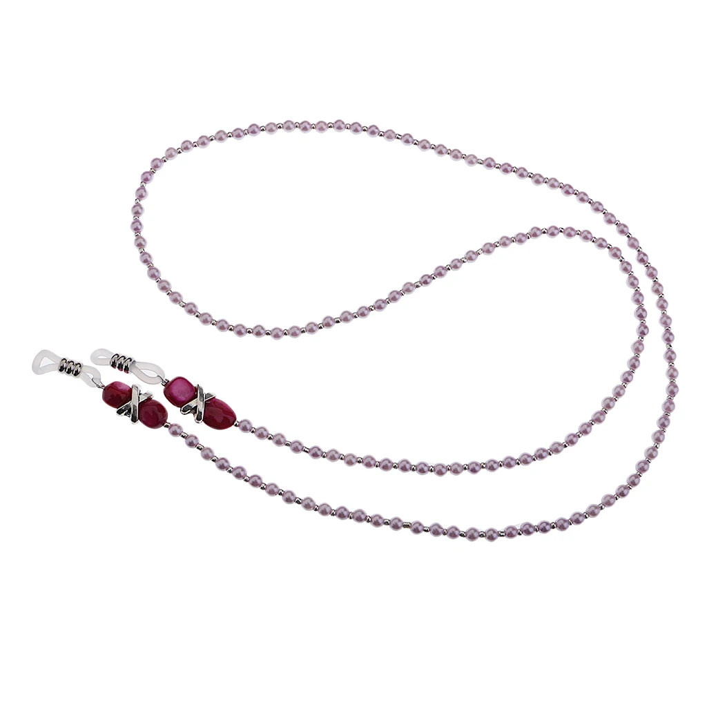 Роскошные Жемчужные бисерные очки с цепочкой держатель для солнцезащитных очков