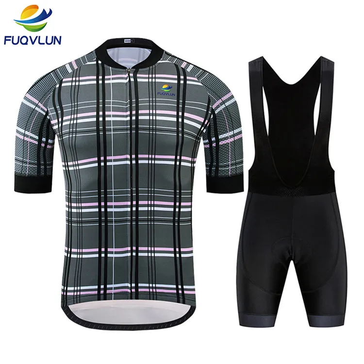 Bib Cycling Set FUQVLUN профессиональная одежда для велоспорта, комплекты для велоспорта, летние мужские комплекты для велоспорта, набор из Джерси для шоссейного велосипеда, Майки для горного велосипеда, одежда для велоспорта - Цвет: Bib Cycling Set