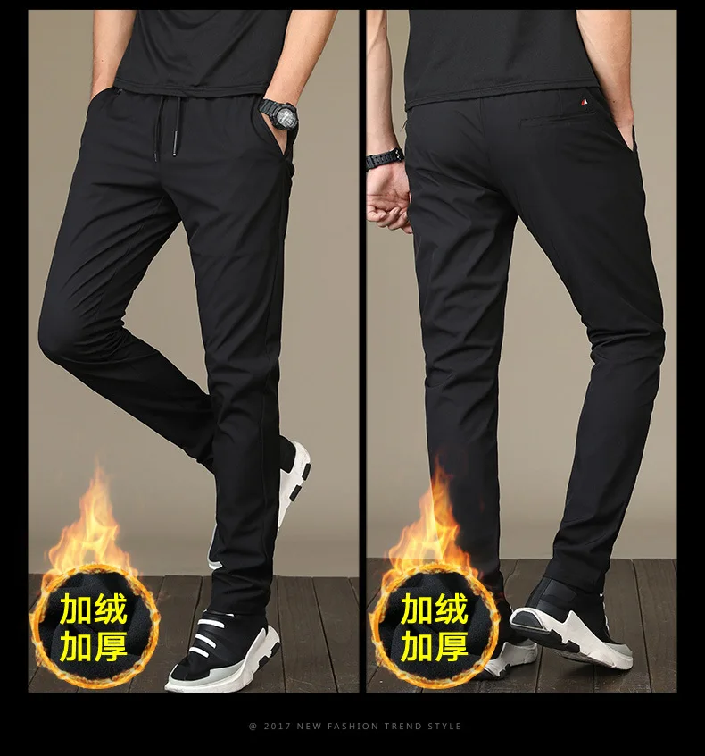 Новое поступление 2019 зимние мужские плотные повседневные штаны высокое качество