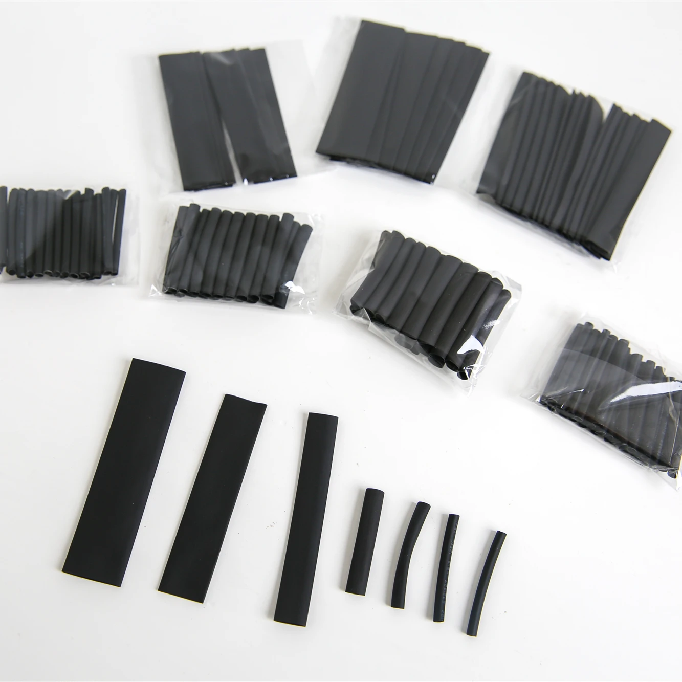Новинка 127 шт./лот термоусадочные трубки 7 28 м 2:1 черные автомобильные кабельные