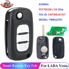 KEYECU TWB1G767 3 кнопки 433 МГц PCF7961M 4A чип для Lada Granta Kalina Priora Vesta X-RAY XRAY 2015-2019 VA2 откидной дистанционный ключ