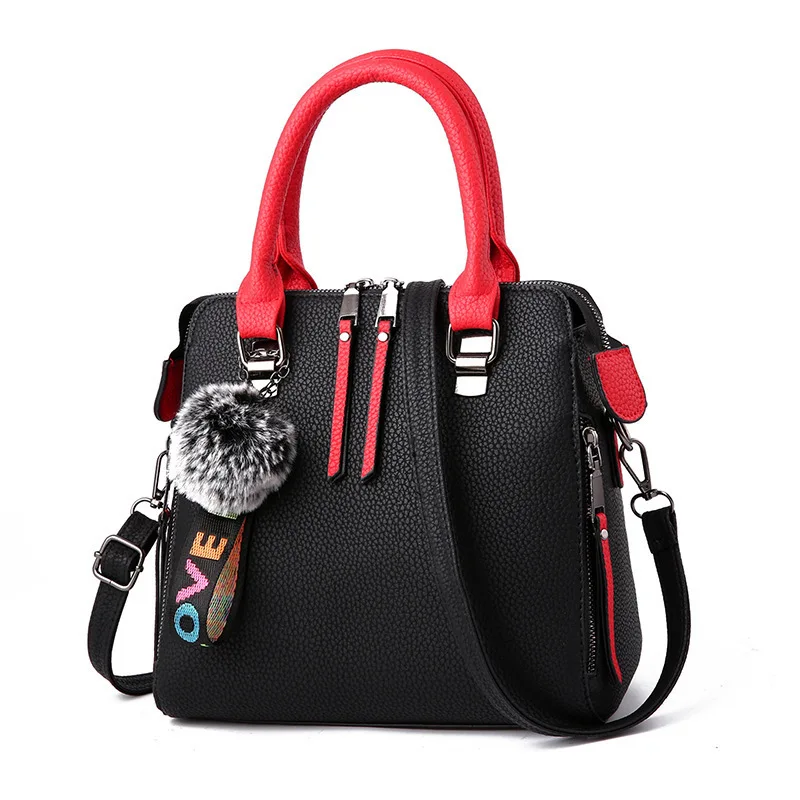 

2021 Autumn and Winter Soft Leather Handbag Lychee Pattern Female Bag Korean Casual One-shoulder Messenger