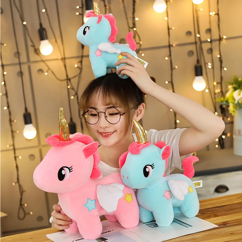 

20/25CM Soft Unicorn Plush Toy Baby Kids Appease Sleeping Pillow Doll Animal Stuffed Plush Birthday Gifts for Girls Children