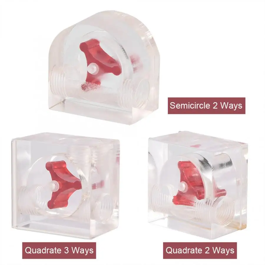 Расходомер для водяного охлаждения ПК акриловый G1/4 резьбы 3 рабочих крыльчатки