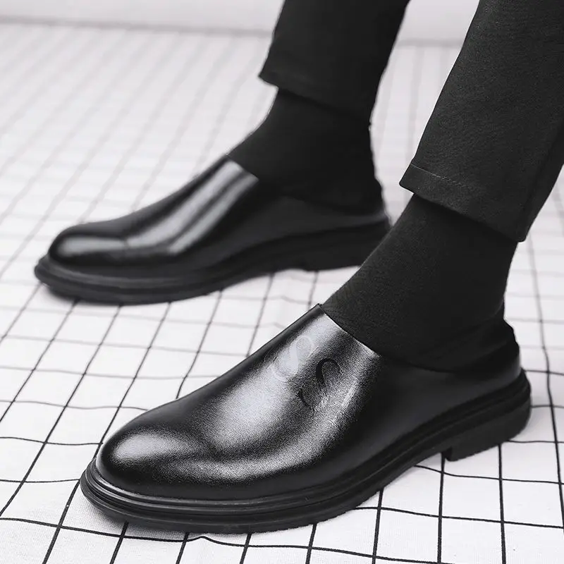 

Men PU Fashion Comfortable Daily Business Casual Shoes British Retro Thick Soles Four Seasons Fashion Popular Men Shoes 8KH256