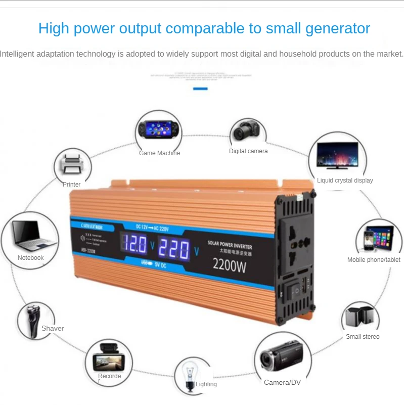 

12v24v48v60v to 220V on-board inverter 800w2200w3000w power converter
