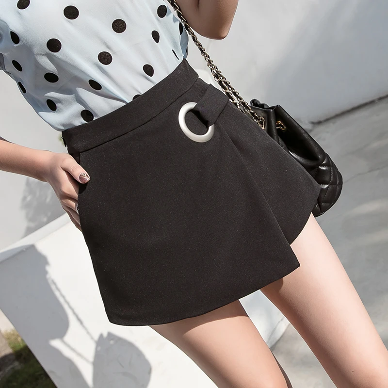 

A Line high waist women's shorts wide leg casual shorts women irregular korean shorts skirts 2020 spring summer new short femme