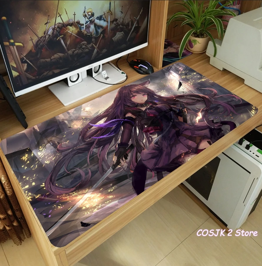 anime arknights siege surtr saga bagpipe mouse pad thicken laptop gaming mice mat desk keyboard mat anti slip playmat otaku gift free global shipping