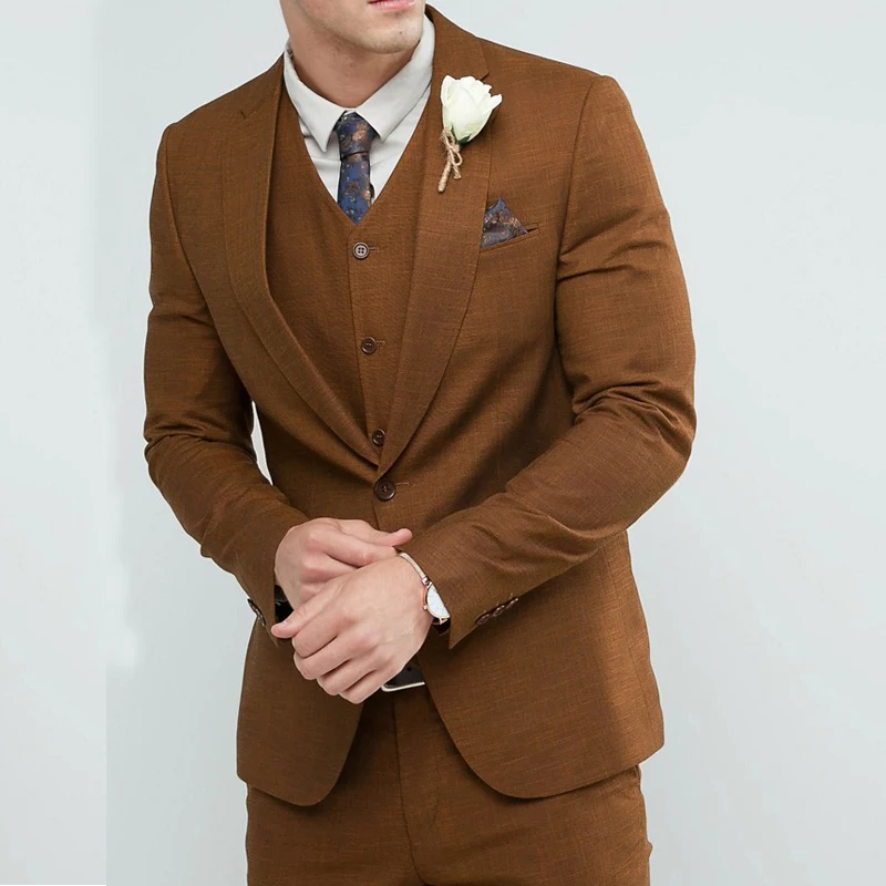 Мужской облегающий Костюм Джентльмена для выпускного вечера с отложным