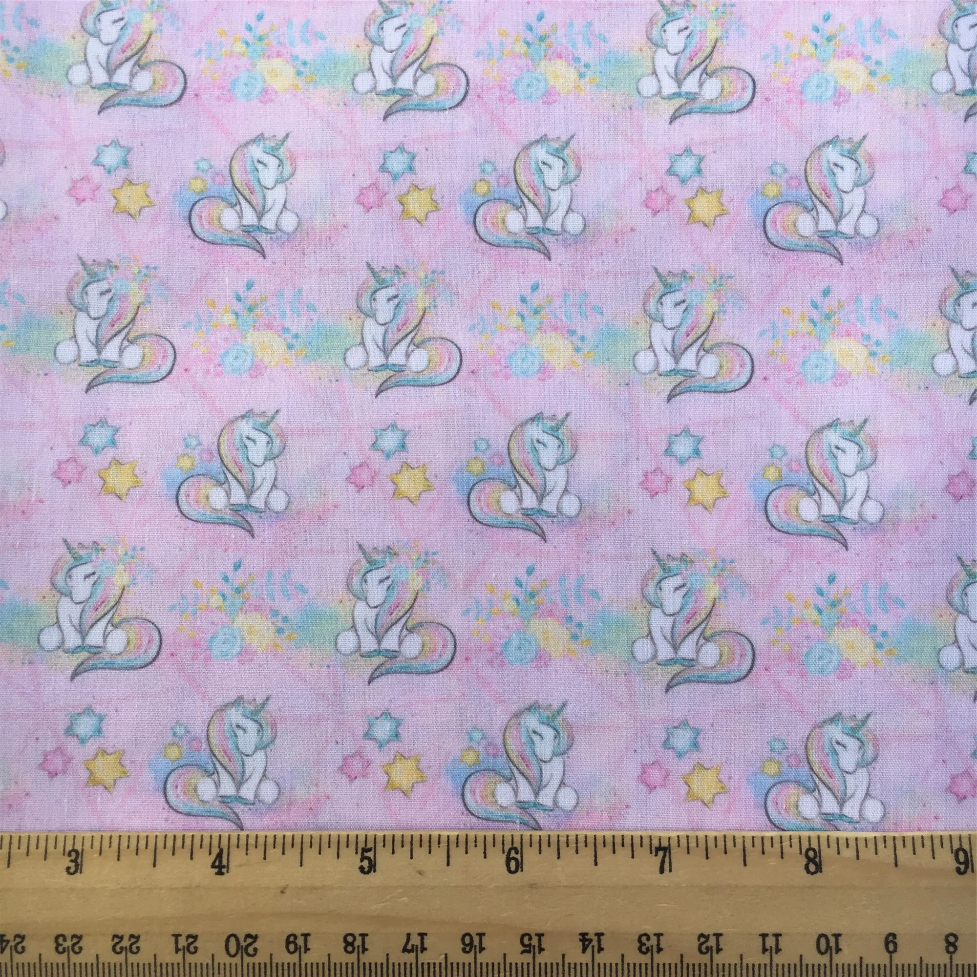 50*145 см лоскутный Единорог цветок полиэфирная хлопчатобумажная ткань шитье