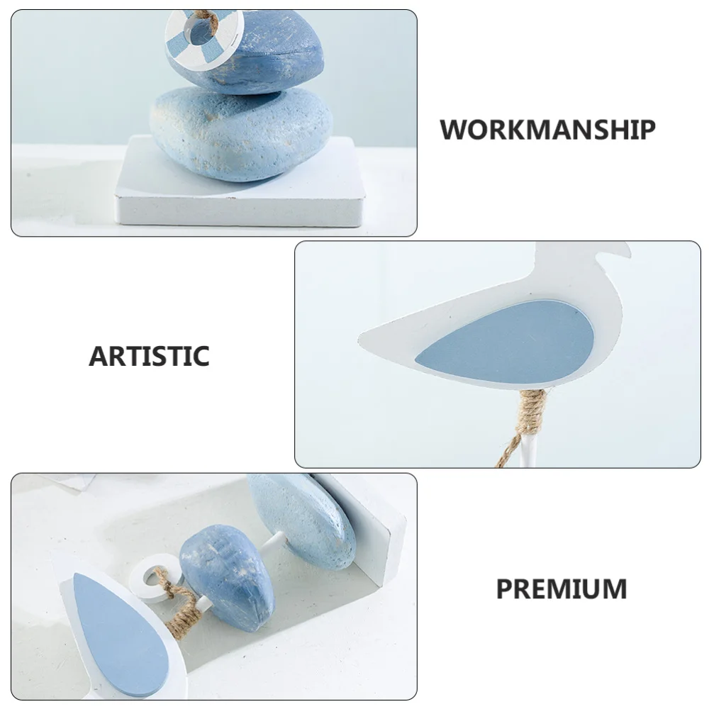 

1pc Mediterranean Style Adornment Bird Shape Decoration for Home (Sky-blue)