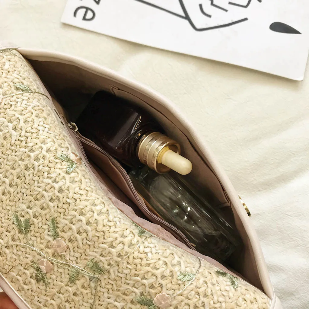 Женская сумка-мессенджер 2019 Новая модная тканая соломенная сумка на одно плечо