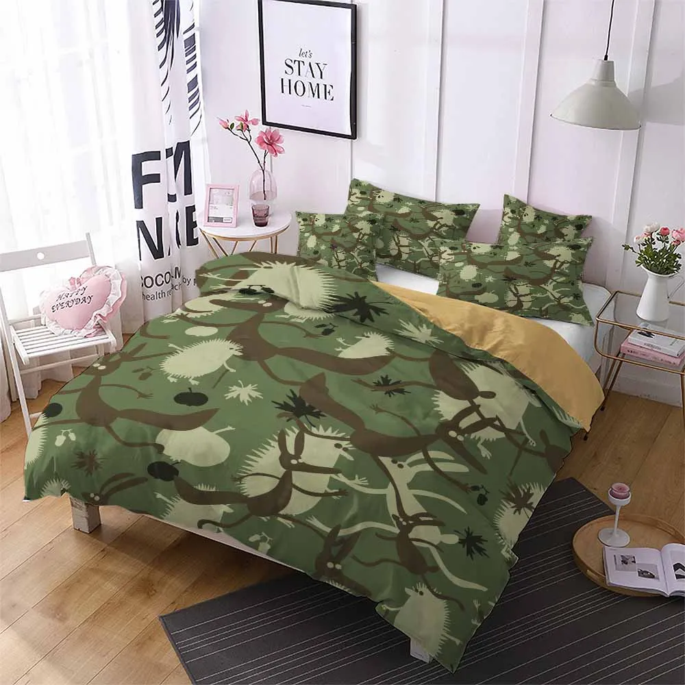

Hedgehog Duvet Cover Set for Kids Boys Girls Wild Animals Comforter Cover Cute Cartoon Hedgehog Printed Bedding Set Flower