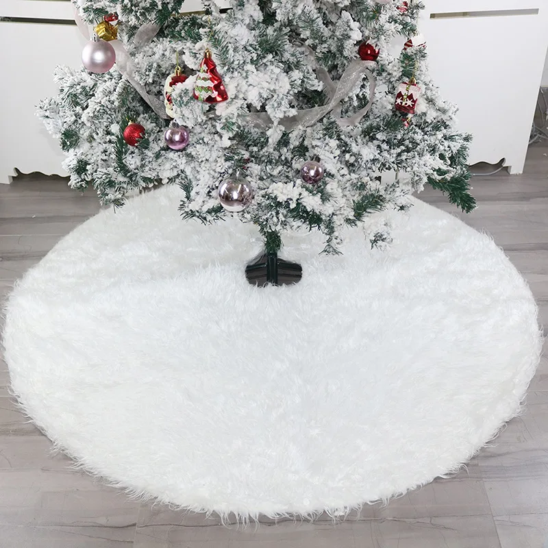 New Christmas decorations tree holiday supplies pure white plush skirt dress custom | Дом и сад