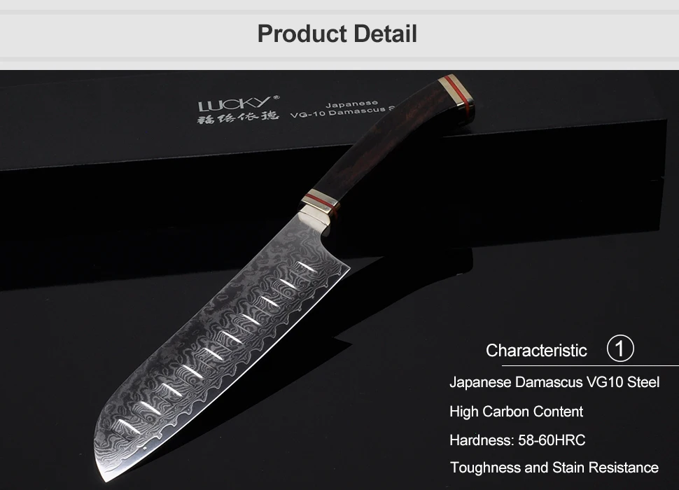 7 дюймов нож шеф-повара Santoku кухонный японский дамасский VG10 стальной нож с черной ручкой Gyuto Кливер рыбное филе разделочный кухонный нож 48