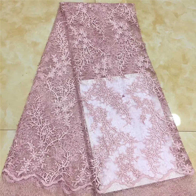 Новинка 2020 африканская кружевная ткань вышитый Золотой нигерийский гипюр для