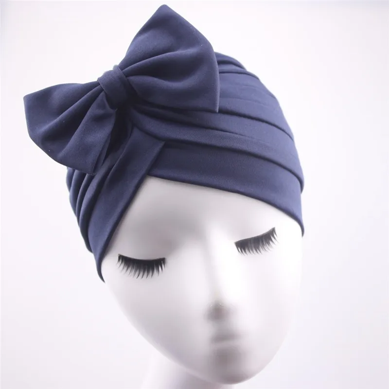 Helisopus модные однотонные Новые бантом головной убор повязка на голову с тюрбан