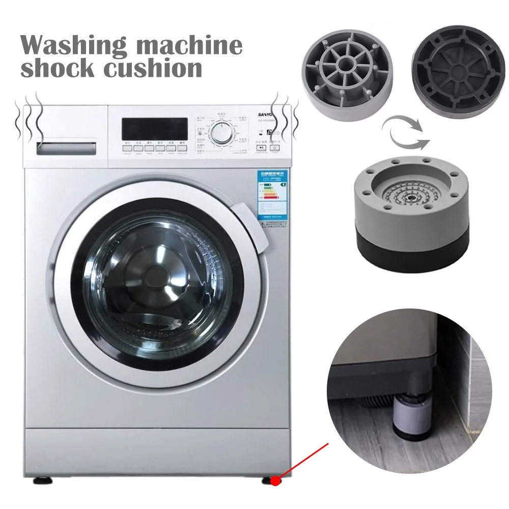 

4Pcs Anti Vibration Feet Pads Washing Machine Rubber Mat Anti-Vibration Pad Dryer Universal Fixed Non-Slip Pad