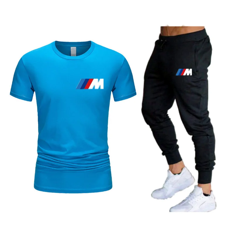 

Men's Sets T Shirts+Shorts Men Brand Two Piece Suit Tracksuit Male Casual Tshirts Workout Fitness Sets Jogger Suits For Men