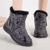 women boots 2020 fashion waterproof winter shoes for women snow boots zipper winter boots low heels ankle plus size