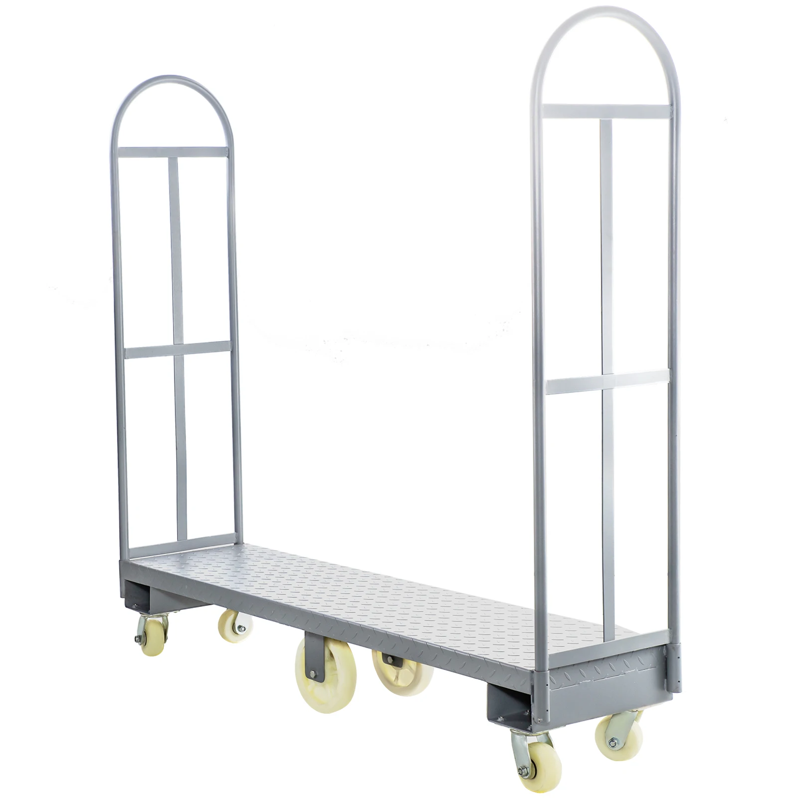 

VEVOR 60*60 Inch U-boat Utility Cart with Removable Handles / 2000lbs Capacity Steel / Fixing Rope for Industrial facilities