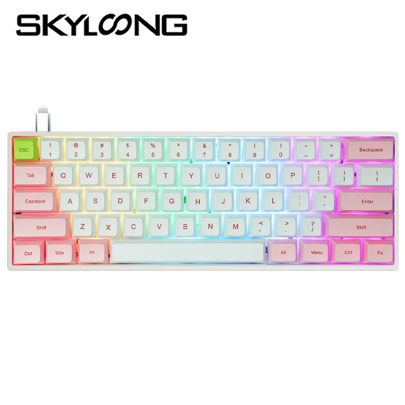 

Skyloong SK61S Gaming Teclado Wireless Bluetooth Dual Mode Mechanical Keyboards 61 Keys Hot Swap Optical Axis Switch Keyboards