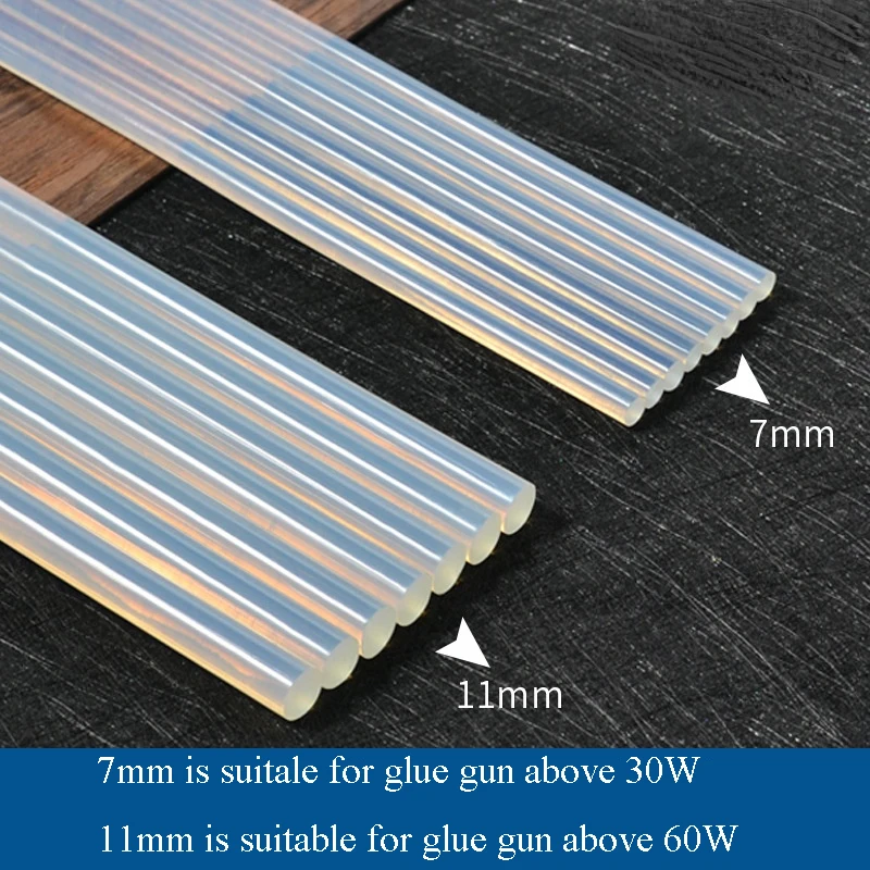 

10pcs/ lot Hot Melt Glue Sticks 7mm/ 11mm diamter 100mm Length For Electric Glue Gun Craft Album Repair Tools