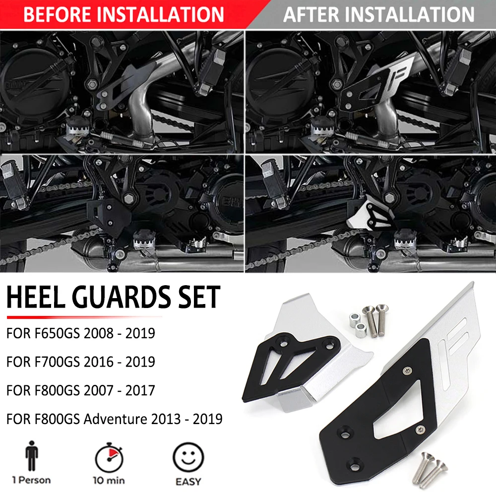 

Motorcycle Heel Guards Set Foot Peg Bracket Rear Frame Plate Protector For BMW F650GS F700GS F650 F700 F800 F 800 GS F800GS ADV