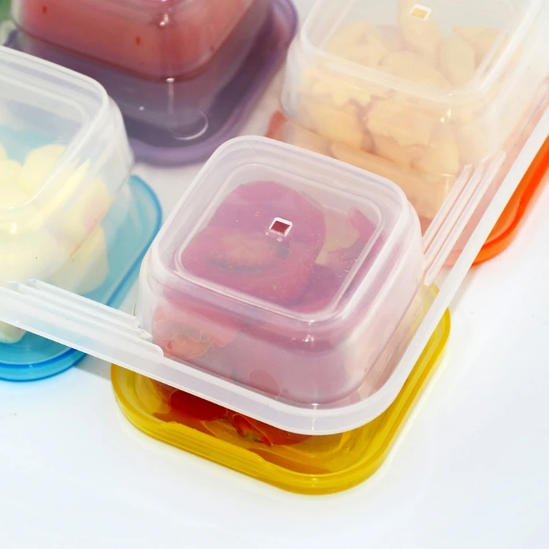 

Portable Children Baby Food Container Refrigerator Freezing Cubes with Tray Small Storage Box Supplement Snack Organizer