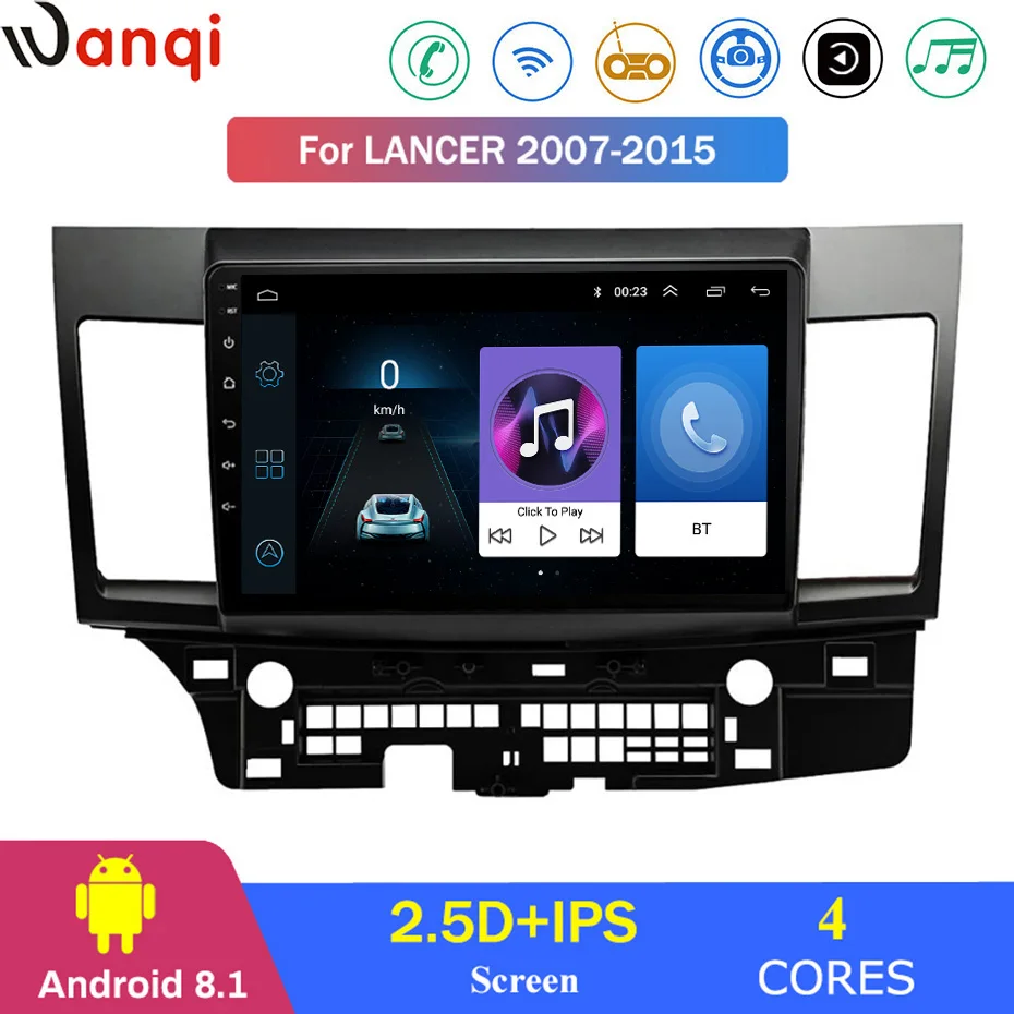 Для lancer 2007 2015 автомобильный Радио Мультимедиа Видео плеер навигация gps Android 8 1