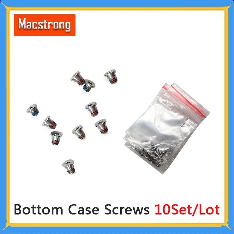 

10 компл./Лот Новый оригинальный 13 "A1502 нижний корпус винт для Macbook Pro Retina A1425 15" A1398 нижний корпус Винты Ремонт Замена