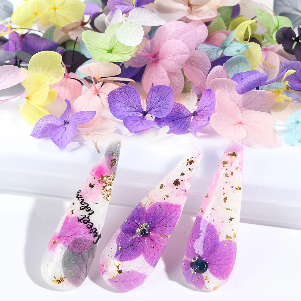 Dried Flowers Leaf Nail Decorations Natural Floral Stickers DIY Summer Art Designs Jewelery UV Gel Polish Manicure NF1505 | Красота и