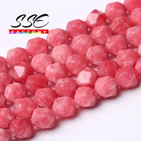natural stone faceted rhodonite beads round loose spacer beads for jewelry making 6810mm diy bracelets accessories 15strand