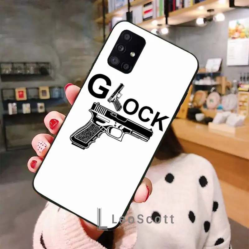 

Glock Handgun Phone Cases For Samsung A50 A51 A71 A31 A21S S8 S9 S10 S20 S21 Plus Fe Ultra 4G 5G