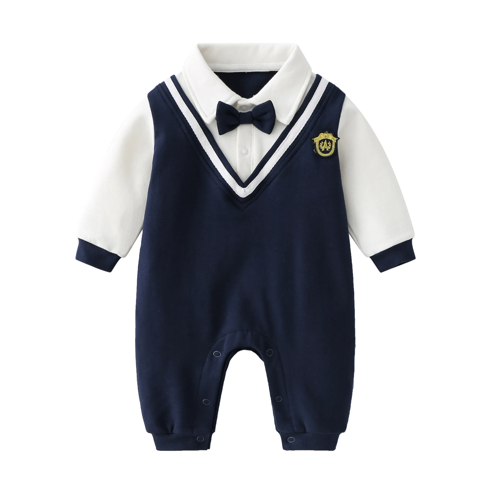 

Fashion Gentlemen Style Baby Boys Rompers Long Sleeve Newborn Cotton Jumpsuits Outfits Autumn Infant Overalls Clothes 0-18m Wear