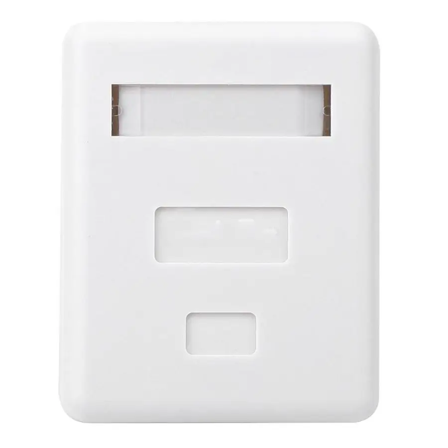 

2PCs Network Module Box Cat.5e Single-Port Desktop Wiring Accessory Flexible Corners RJ45-8P8C Network Module Box