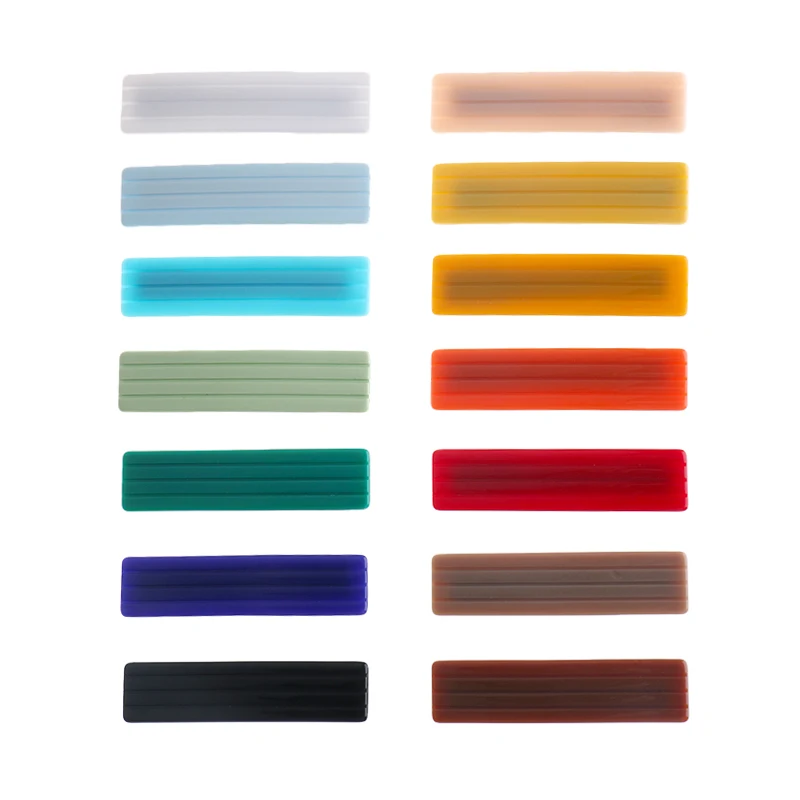 

Mi Dairy Brand 14 colors Morandi hair clip Simple solid stripe alligator clips for girl