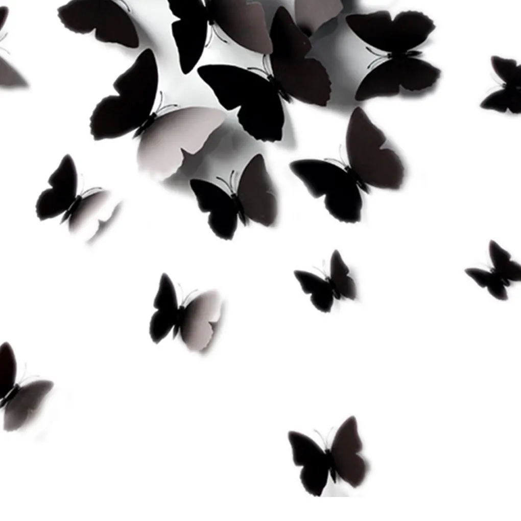 

12pcs 3D Lifelike Butterfly Wall Stickers Tattoo Wedding Decoration Refrigerator Ornaments
